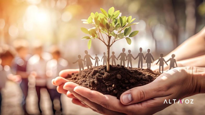 Public relations strategy for fundraising with communication experts reviewing investment data.